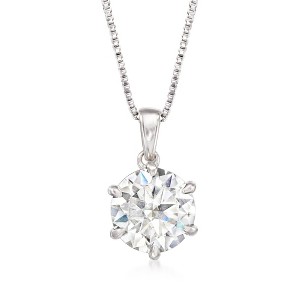 Ross-Simons 2.00 Carat Moissanite Solitaire Necklace in Sterling Silver - 1 of 4