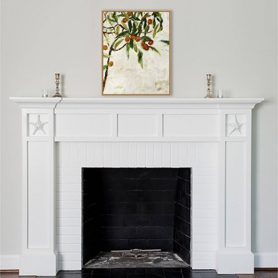 Large Framed Kumquat Tree Canvas Wall Art Print