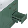 TiramisuBest 30" Bathroom Vanity, Modern Cabinet with Sink Combo, Soft-Closing Door & 3 Drawers, Solid Wood Frame (White) - 2 of 4