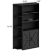 Corner Bookcase, Wood Bookshelf and Office Storage Cabinet with Adjustable Shelf - 2 of 4