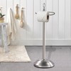 Nu Steel Freestanding Toilet Tissue Holder Brushed Nickel : Microfiber, Machine Washable, Non-Slip Backing - 3 of 4