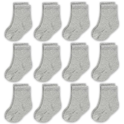 Cozyway Crew Cotton Baby Socks - 12 Pack Stretch Newborn Socks, Baby ...