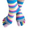 Rainbow Striped Pattern Toe Socks from the Sock Panda (Women's Sizes, Adult Medium) - 2 of 2