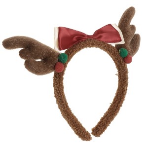 Unique Bargains Girl's Classic Plush Butterflies Headbands 8.66"x9.06"x0.67" Khaki 1 Pc - 1 of 3