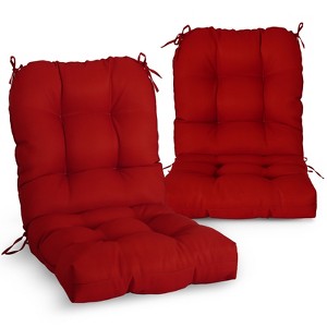 EAGLE PEAK Tufted Outdoor/Indoor Seat/Back Chair Cushions, Set of 2, 42'' x 21'' - 1 of 4