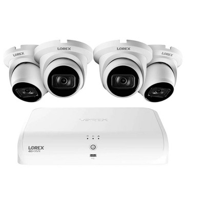 Lorex 4K 16-Camera Capable 2TB NVR System with 4 Dome Cameras