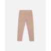 Deux par Deux Girl Rib Striped Leggings Beige and Off-White - 3 of 4