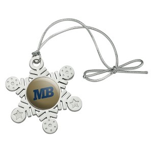 California State University Monterey Bay Secondary Logo Metal Snowflake Christmas Tree Holiday Ornament - 1 of 3