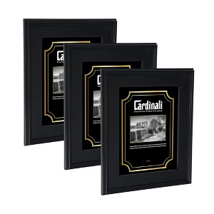 Cardinali Plein Air, Black 8x10" Picture Frame with Acrylic Glazing & Cardboard Backing, for Photography or Canvas Frame, 3 Wide Moulding, 1/2 Rabbet - 1 of 4