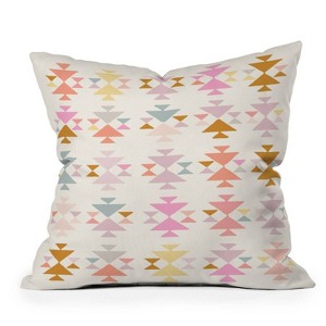 16"x16" June Journal Painted Square Throw Pillow Pink - Deny Designs: Contemporary Geometric, Removable Cover - 1 of 4