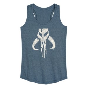 Women's - Star Wars - The Mandalorian Mando Icon Graphic Racerback Tank - 1 of 4