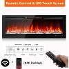 TackView 50" Electric Fireplace with Remote Control & Alexa/WiFi, Smart Wall Mount/in Wall Recessed Insert Electric Fireplace, 1500W Heater - 3 of 4