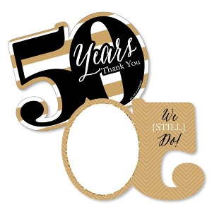 Big Dot of Happiness We Still Do - 50th Wedding Anniversary - Shaped Thank You Cards - Anniversary Party Thank You Cards with Envelopes - Set of 12 - 1 of 4