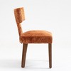 Furniliving Mid Century Modern Dining Chairs Set of 2, Farmhouse Chenille Fabric Upholstered Accent Chair,Kitchen Chairs with Hardwood Frame - 4 of 4