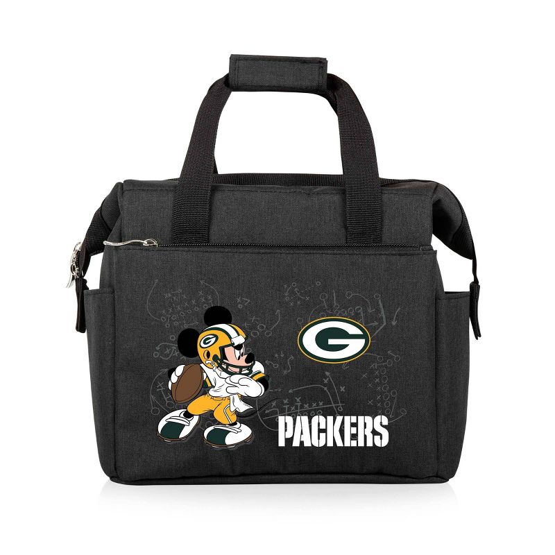 NFL Green Bay Packers Mickey Mouse On The Go Lunch Cooler - Black, 1 of 6