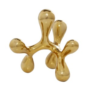 Aluminum Abstract Sculpture Gold – CosmoLiving by Cosmopolitan - 1 of 4