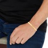 10k Yellow Gold 5mm Super Flexible Silky Herringbone Chain Bracelet - 3 of 4