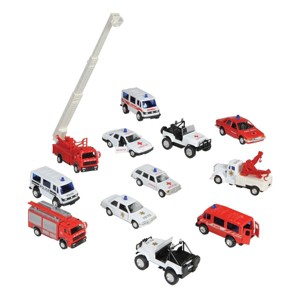US Toy Company Pullback Emergency Vehicles - Set of 12 - 1 of 4