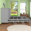 Full Size Murphy Bed with USB Ports and Storage Drawers, Foldable Wall Bed with Pulley System for Small Spaces - 3 of 4