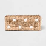 Woven Paper Dot Rectangular Kids' Basket - Pillowfort™