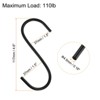 Unique Bargains High Manganese Steel Extra Long S-shaped Hooks and Hangers 2 Pcs - 2 of 4