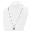 Black Bow Jewelry Men's Stainless Steel Antiqued 3D Star of David Necklace, 24 Inch - 2 of 4