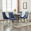 NicBex Flocking Thickened Dining Chairs Set of 2 with Curved Solid Wood Legs,Modern Upholstered Style Accent Chairs for Living Room - 4 of 4