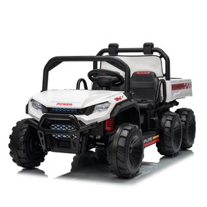 24V 4WD Electric Dump Truck for Kids, 2-Seater Ride-on Toy with Parent Remote Control - 1 of 4