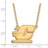 Black Bow Jewelry 14k Yellow Gold Plated Sterling Silver Central Michigan Chippewas NCAA Necklace 18 Inch - 2 of 4