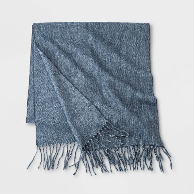 Men's Brushed Woven Scarf - Goodfellow & Co™ Navy Base One Size