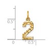 Black Bow Jewelry 14k Yellow Gold, Varsity Collection, Small D/C Pendant Number 2 - 4 of 4