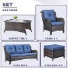 POCASSY 6PCS Patio Furniture Set with Coffee Table, All Weather Wicker Outdoor Conversation Set Patio Sofa Couch Set with Patio Chairs and Ottomans - 4 of 4