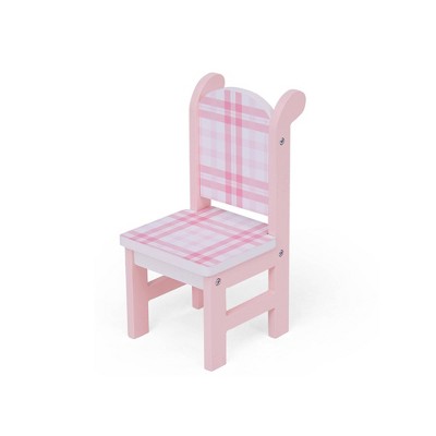 Sophia's Pink and White Wooden Doll Loft Bed with Desk and Chair