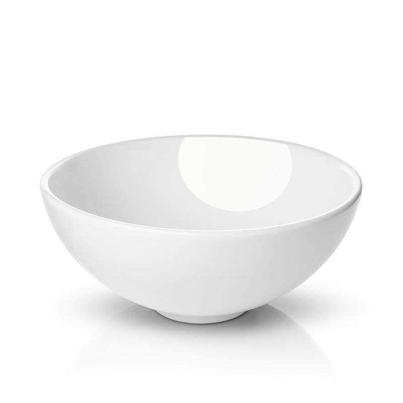 Miligore 11" Round White Ceramic Above Counter Bathroom Vessel Sink, 1 of 5