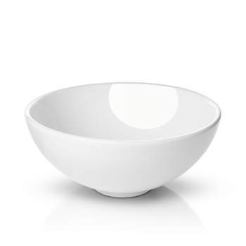 Miligore 11" Round White Ceramic Above Counter Bathroom Vessel Sink