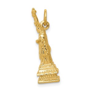 Black Bow Jewelry 14k Yellow Gold 3D Statue of Liberty Charm - 1 of 4