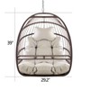CAVINAS Swing Hammock Egg Chair without Stand,Hanging Chair with Foldable Frame and UV Resistant Cushion,Patio Swing for Backyard Balcony Porch - 3 of 4