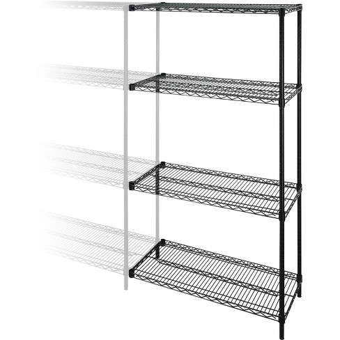Lorell Industrial Adjustable Wire Shelving Add-on-unit Steel 36" X 24" X 72" 