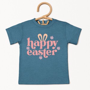 The Juniper Shop Happy Easter With Ears Toddler Short Sleeve Tee - 1 of 4