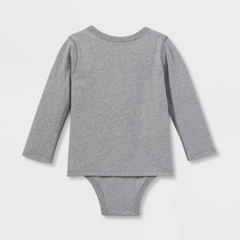 Toddler Kids' Adaptive Long Sleeve Bodysuit with Abdominal Access - Cat & Jack™, 2 of 5
