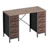 FONTOI 47 Inch Computer Desk Gaming Desk with 8 Drawers Storage Working Table Workstation Home Office Desks Study Desk, Brown, 15.75"* 47.2"*29.5" - 2 of 4