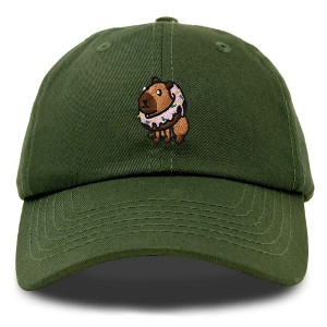 Dalix Capybara Donut Cap Embroidered Dad Baseball Hat Cotton Adjustable Womens - 1 of 4