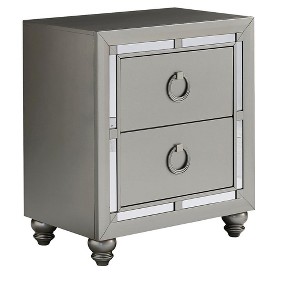 CAVINAS Bedroom Dresser with 2/5 Mirror Accents Drawer,Dressers & Chest of Drawers with Bun Foot for Living Room,Entryway - 1 of 4