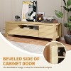 Modern Wood TV Stand with Doors and Cabinet, Farmhouse Entertainment Center for TVs Up to 70in, TV Console for Living Room, Bedroom - 4 of 4