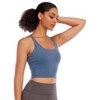 DOMETOUR Cross Back Athletic Yoga Sports Bra With Removable Chest Cushion - 2 of 4
