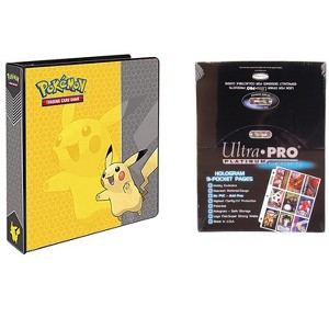 Ultra Pro Pokemon Pikachu 2" 3-Ring Binder Card Album with 100 Platinum Series 9-Pocket Sheets - 1 of 1