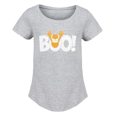 Girls' - Garfield - Garfield Boo Fitted Short Sleeve Graphic T-Shirt