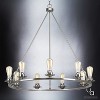 Urban Ambiance Luxury Luxe Industrial Chandelier,  34-1/2"H x 36"W,  Brushed Nickel Finish, UHP2244 - 3 of 4