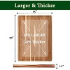 Extra Large Acacia Wood Cutting Board, Thick Butcher Block Chopping Board with Deep Juice Groove, Side Handles for Meat, Vegetables & Fruit - 2 of 4