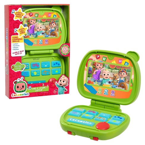 Educational Kids Computer Laptop Wooden Toy Children Magnetic Letters Numbers 